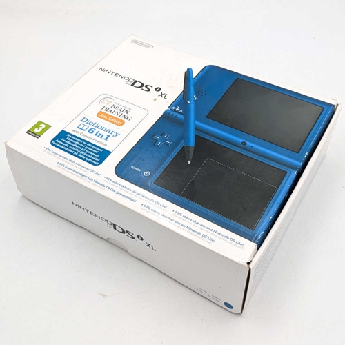 Nintendo DSi XL - Blå - Komplet I Æske - Konsol - SNR WEF134174271 (B Grade) (Genbrug)